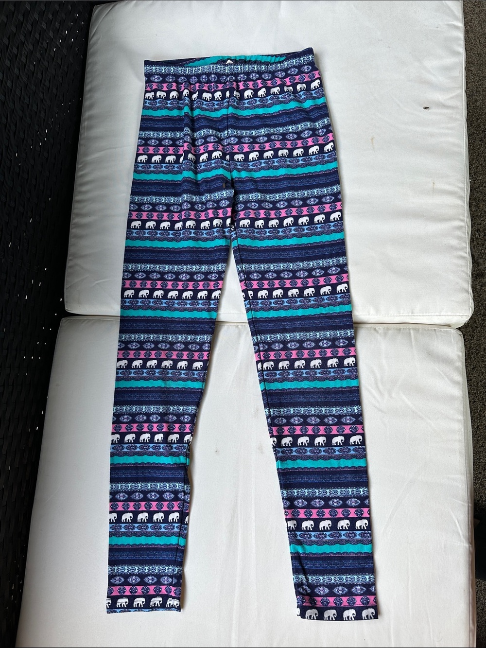Pink Republic Navy, Teal & Pink Elephant Stripe Leggings